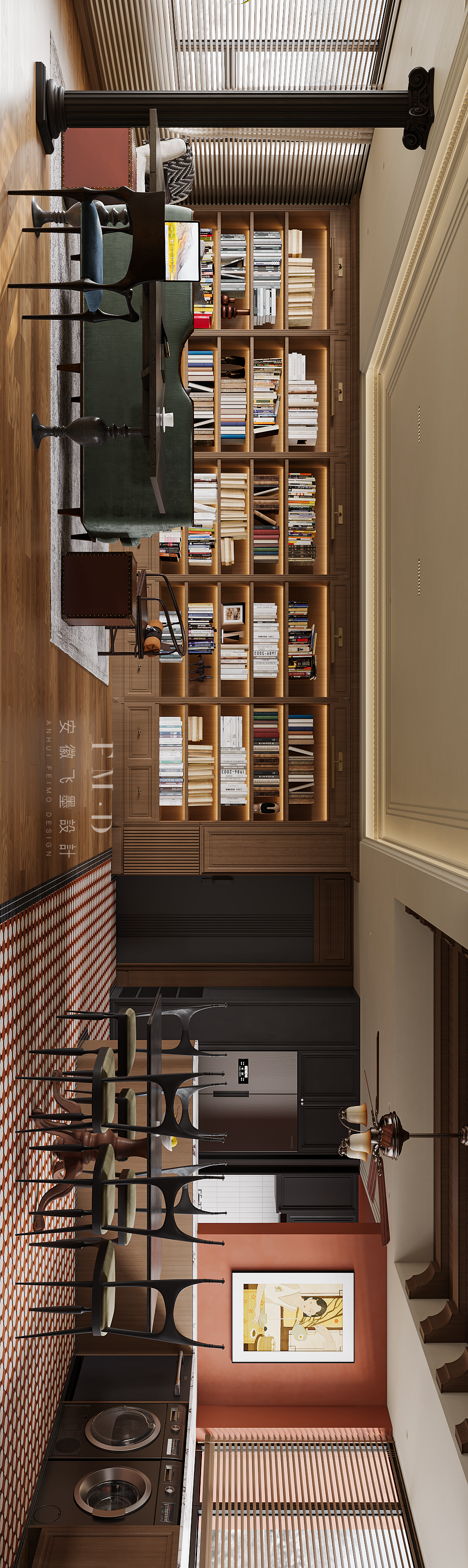 淮南南山里图书馆式豪宅丨中国淮南丨飞墨设计组-19