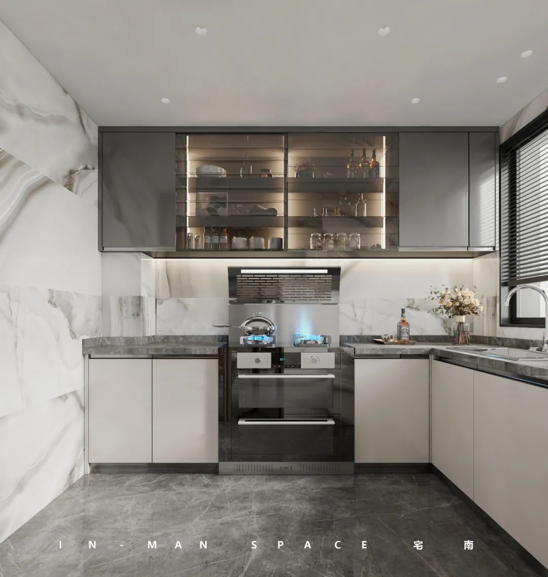 宅男空间设计 | 紫金学府,温馨现代的线性美-31