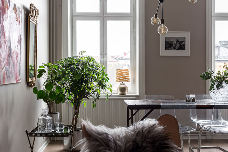 斯德哥尔摩时尚公寓 | 植物与画作打造的温馨空间-11