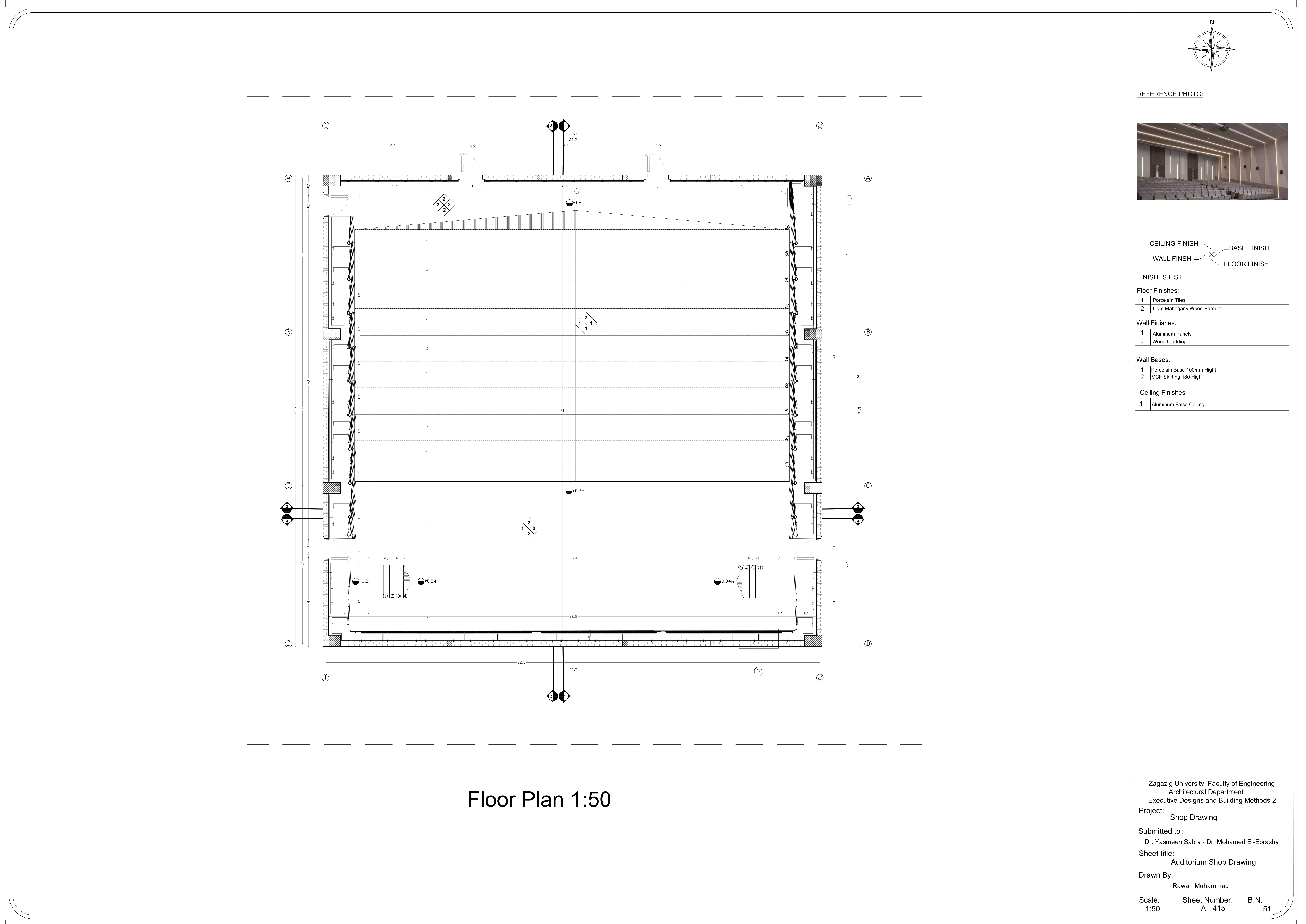 施工图纸工作项目丨Zagazig University 建筑系-27