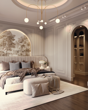 主卧室设计丨埃及开罗丨Yasmin Samir