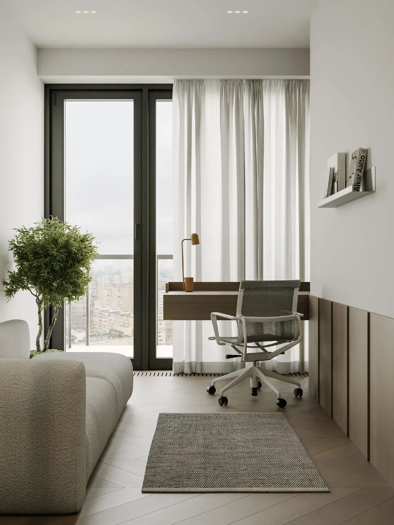 128㎡三居室室内设计-39