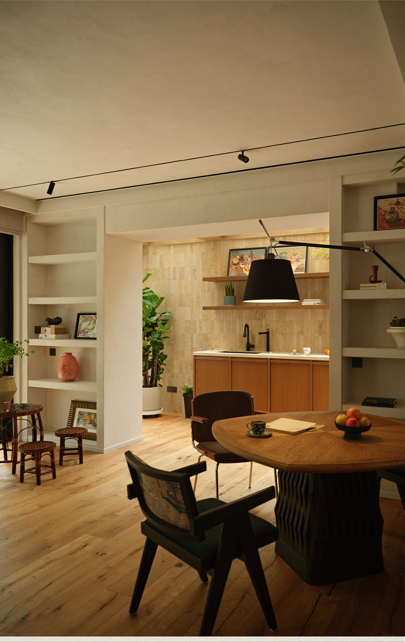新作｜莲空间设计  陈熠350㎡自宅，让自然生长在生活的每个维度-9