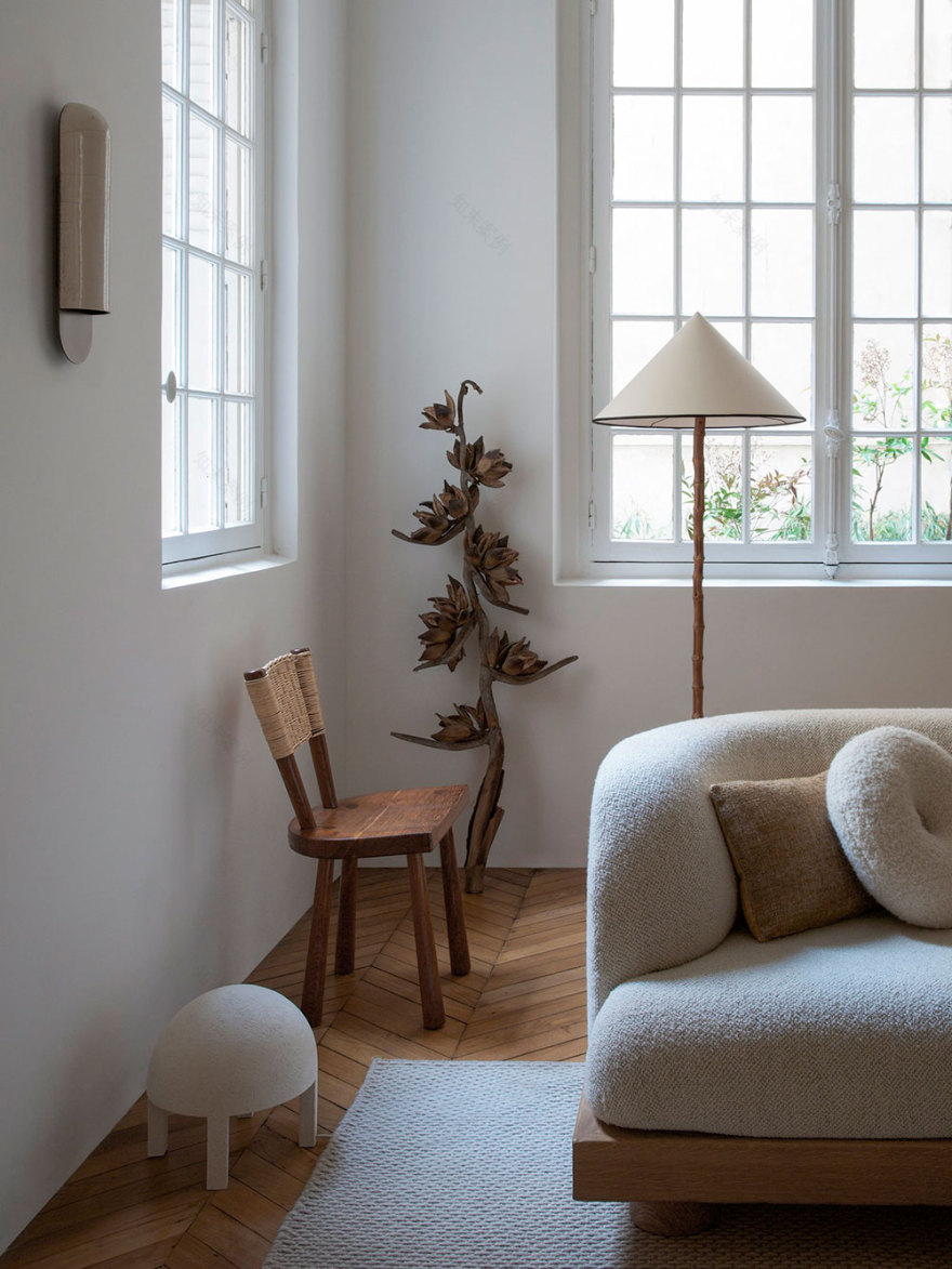 巴黎优雅自然风格公寓设计-15