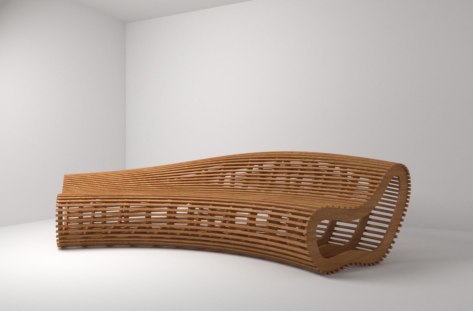 0003 - Bench Parametric 3D model-1
