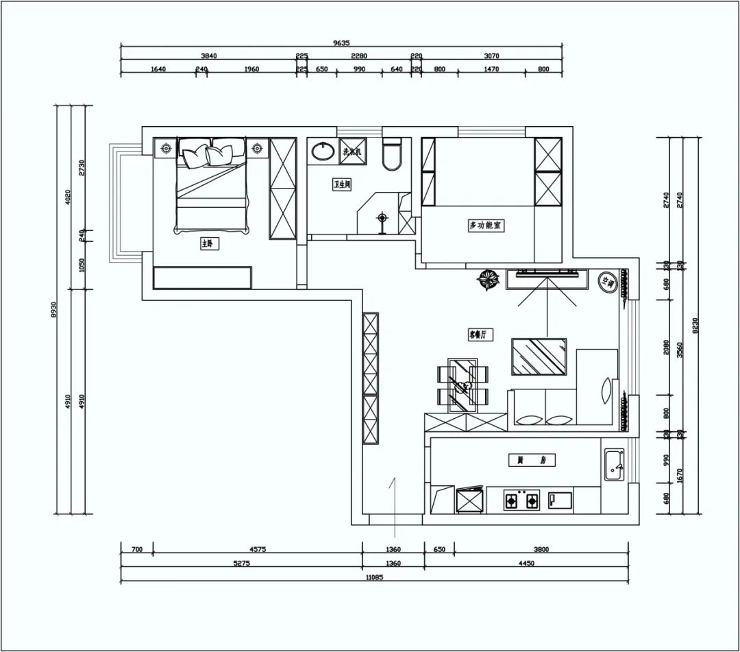 山东青岛 86㎡现代轻奢风小户型大变身-16