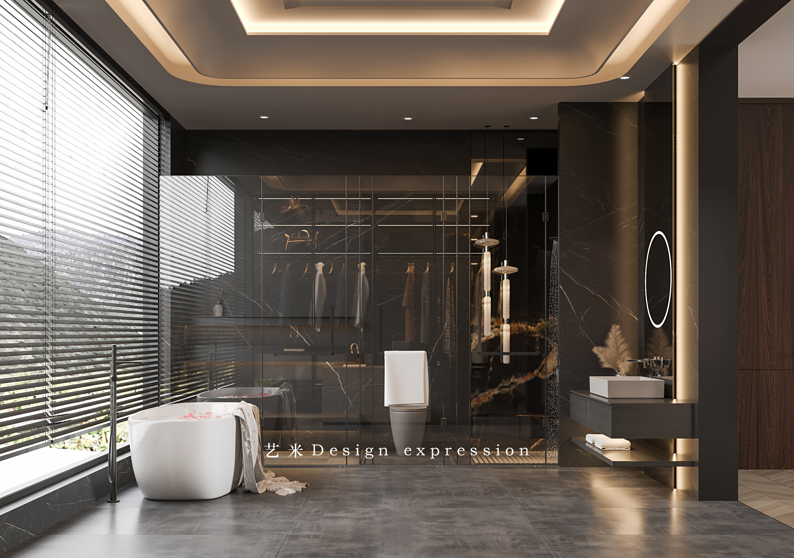 轻奢平层-艺米效果图-3