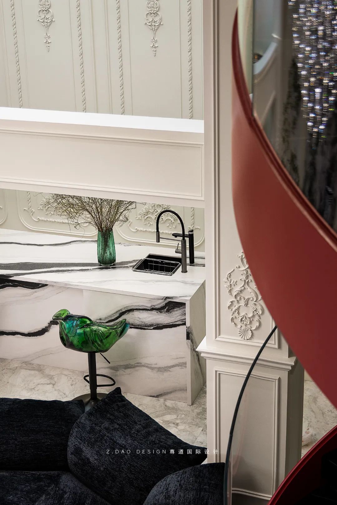 合肥『国贸天成』360㎡奶油法式风叠墅丨尊道国际设计-75