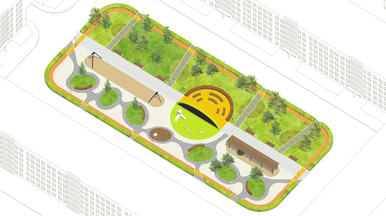 “Новомолоково” 第二阶段舒适级住宅综合体景观设计丨俄罗斯莫斯科丨Megabudka 建筑事务所-36