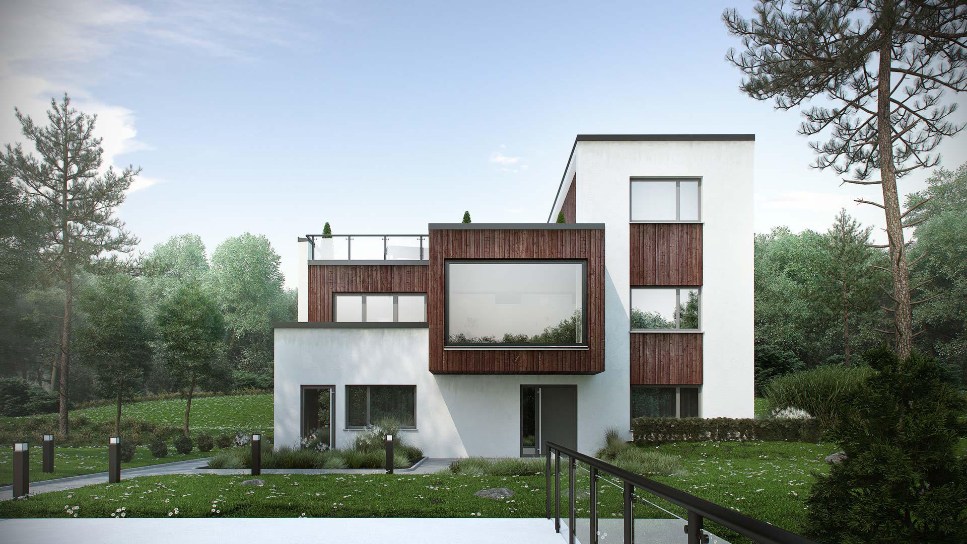 挪威森林中的现代住宅-12