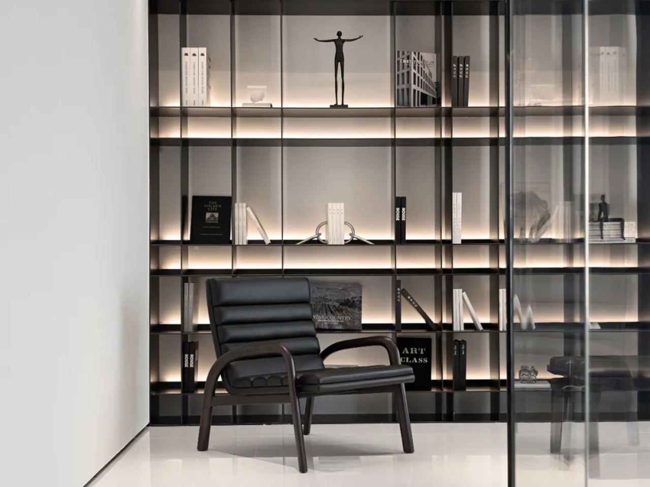 星河山海半岛顶层会所 | 黑与白的极简平衡之道-64