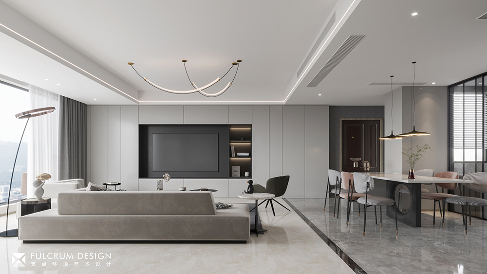 现代简约 · 光谷奥山府·支点设计·183㎡舒适宅邸-10