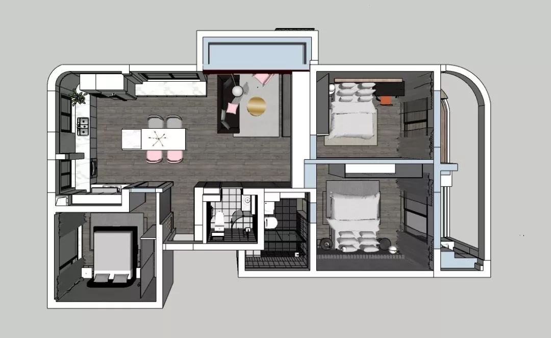 130 平混搭风家居，开放式厨房++ 隐形门的神仙组合-30
