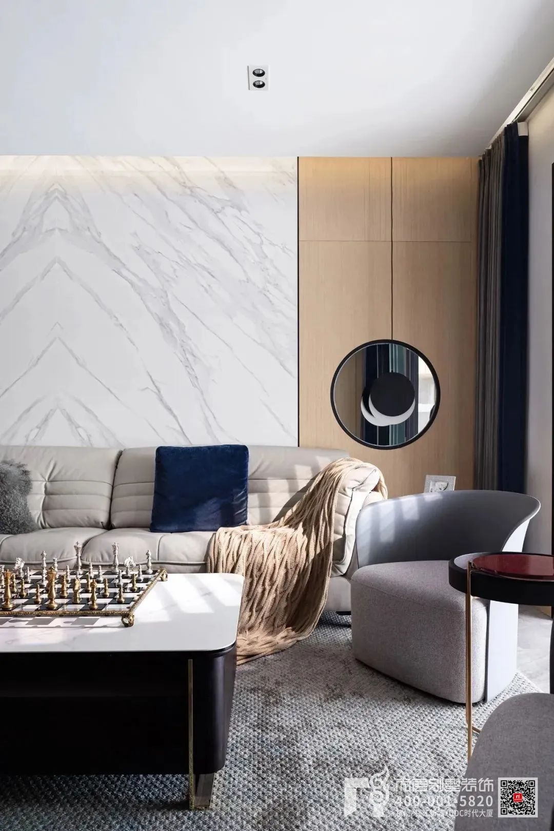 现代大平层设计丨杭州尚层装饰-10