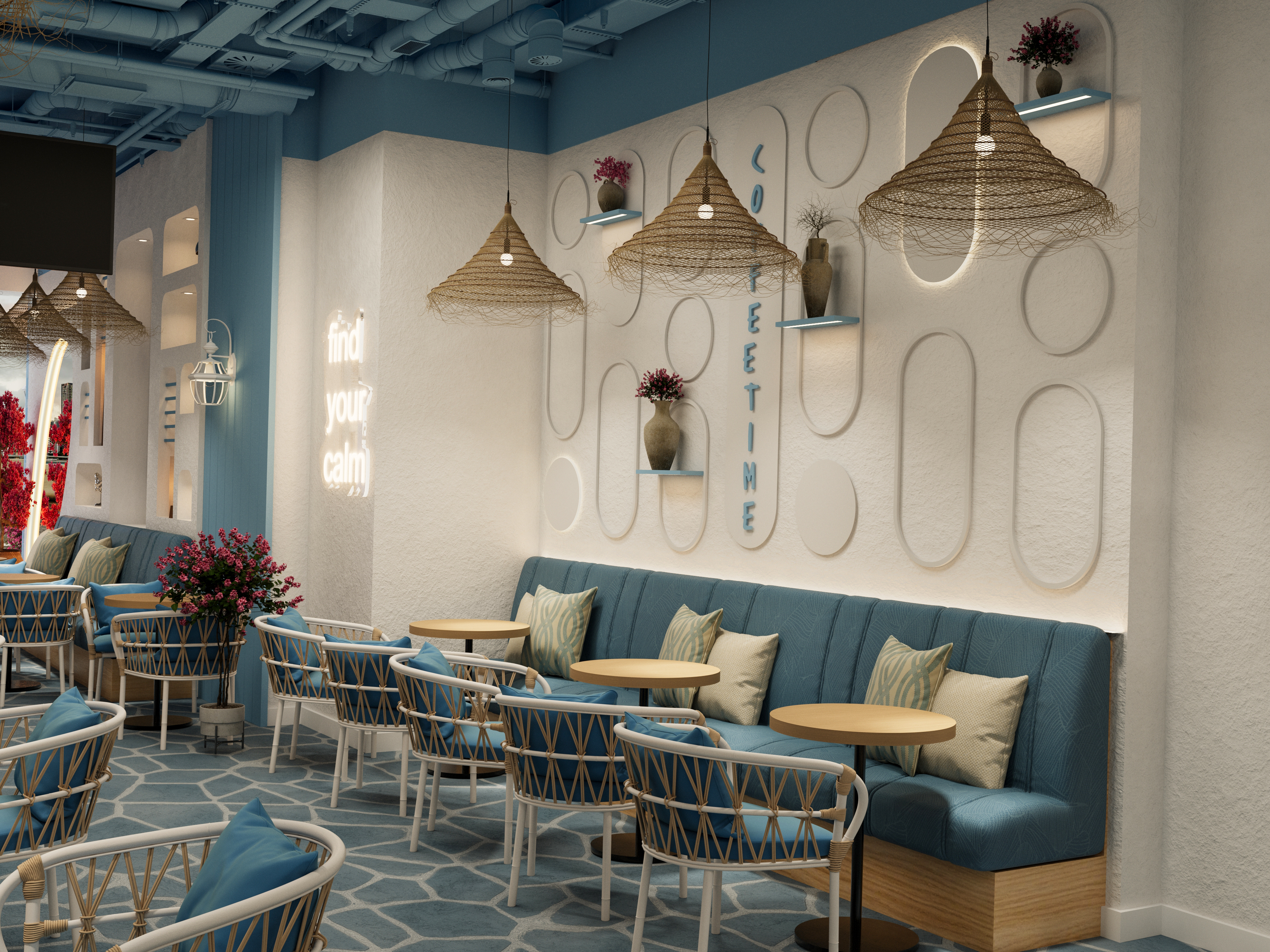 罗莎咖啡馆丨Arcade interior design-9