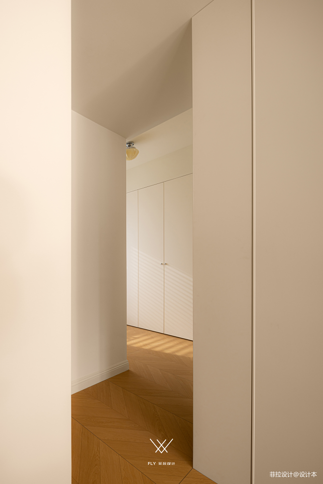 装修还得看90后：两人一猫住100㎡，开放布局的奶油中古家-74