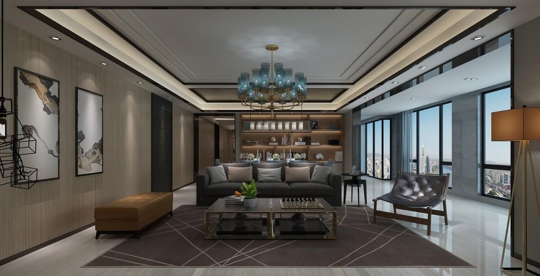 盛夏时光——简约几何客厅与实用餐厅设计-3