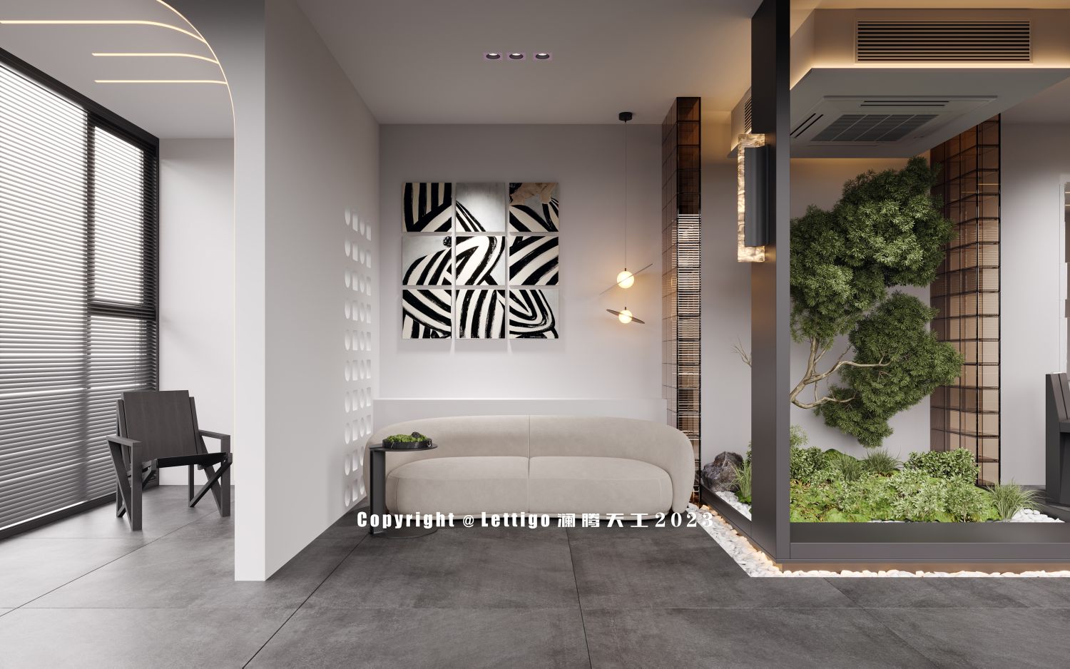 品茗，闲谈，会客，悠远气韵的茶室会所空间-3