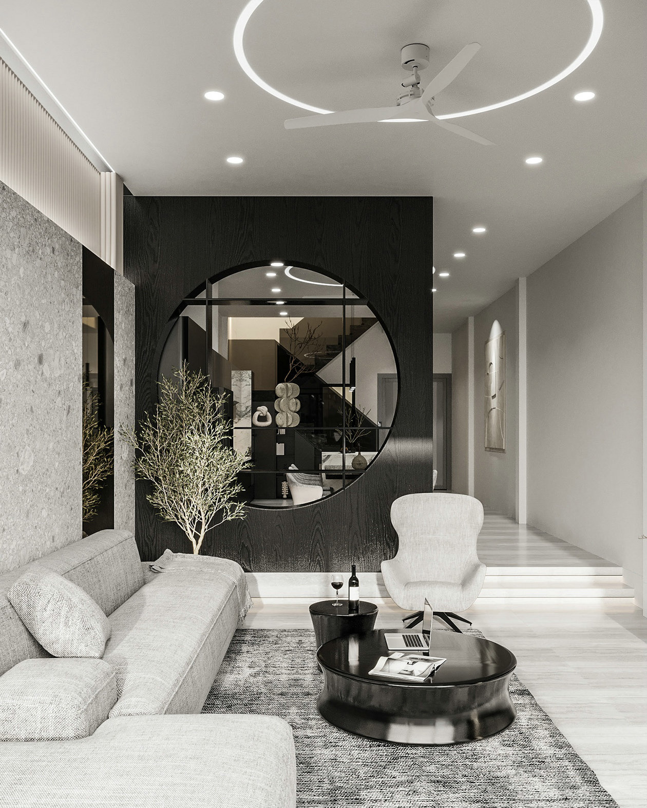 高级灰色系住宅设计-3