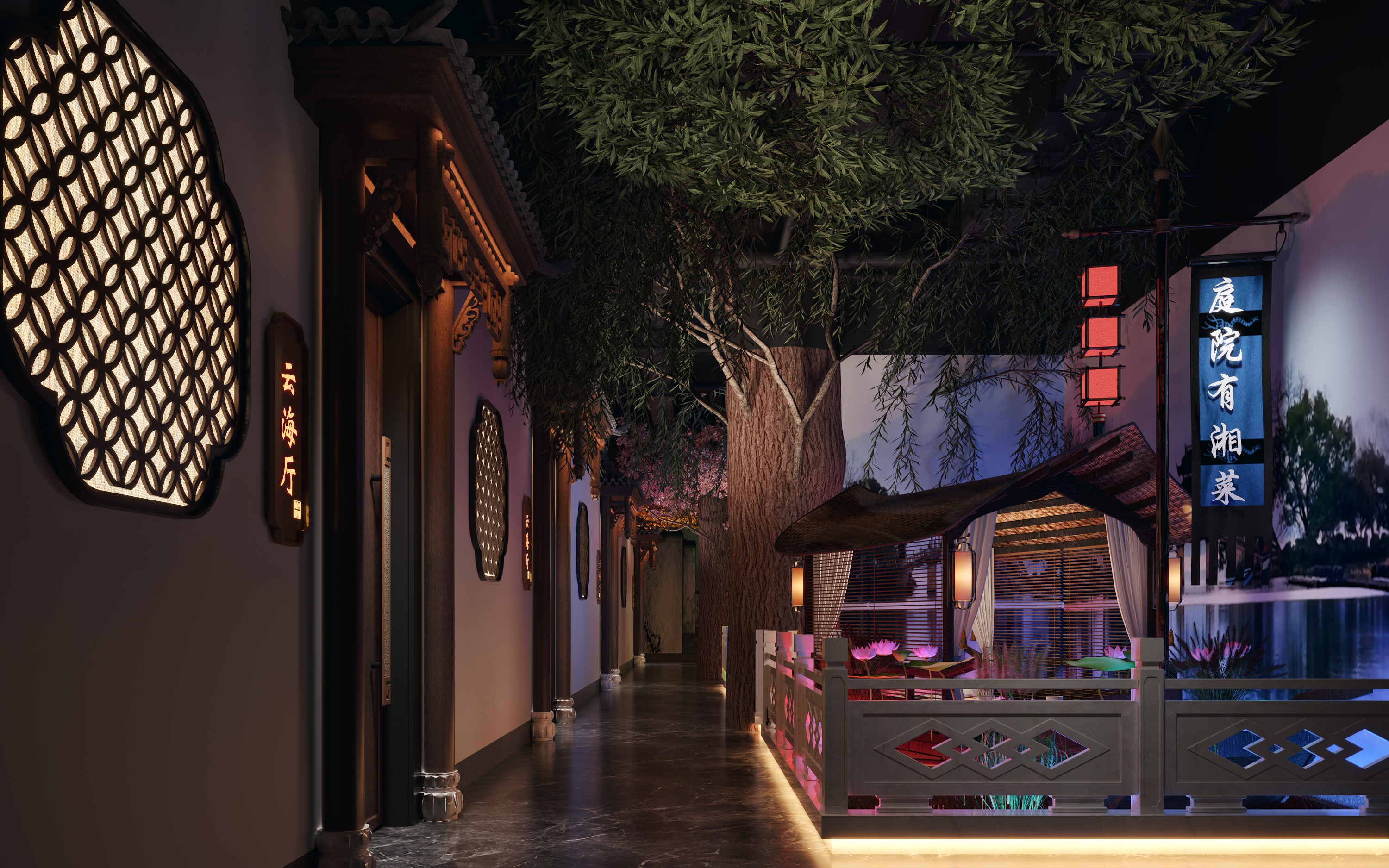 中餐厅效果图-Chinese Restaurant Renderings-0