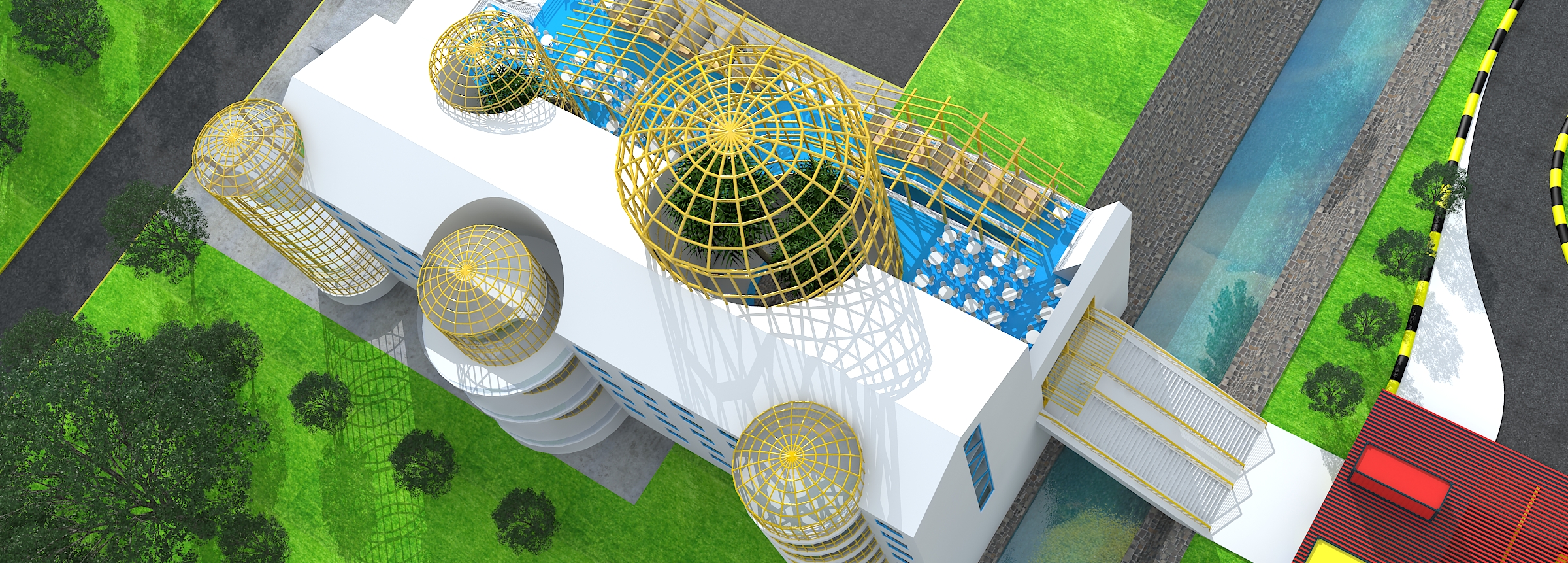 水泥管餐厅,民宿酒店设计丨狮子座自建房\别墅设计-5