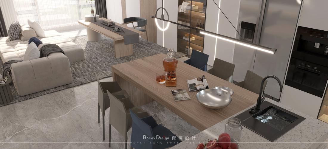 
中性色系叠拼别墅，舒适随性的治愈空间 -3