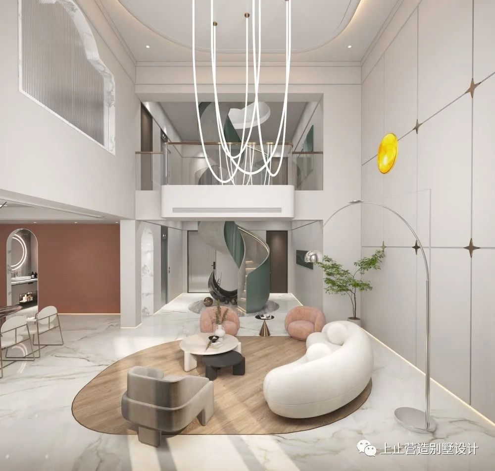 高迪曲线之美,上止营造空灵家居空间丨上止营造别墅设计-3