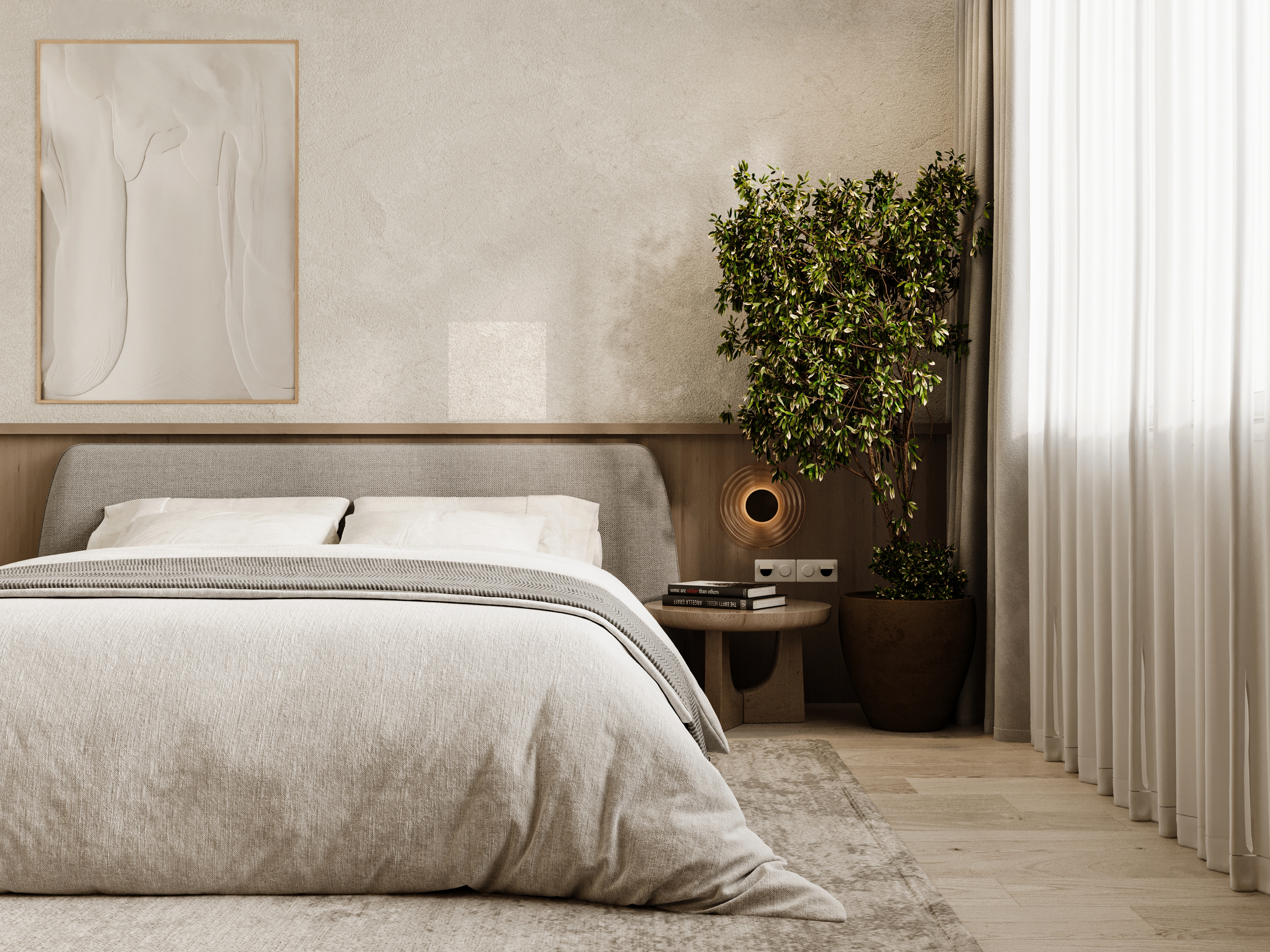 现代主卧室设计丨沙特阿拉伯丨Reel Studio-7