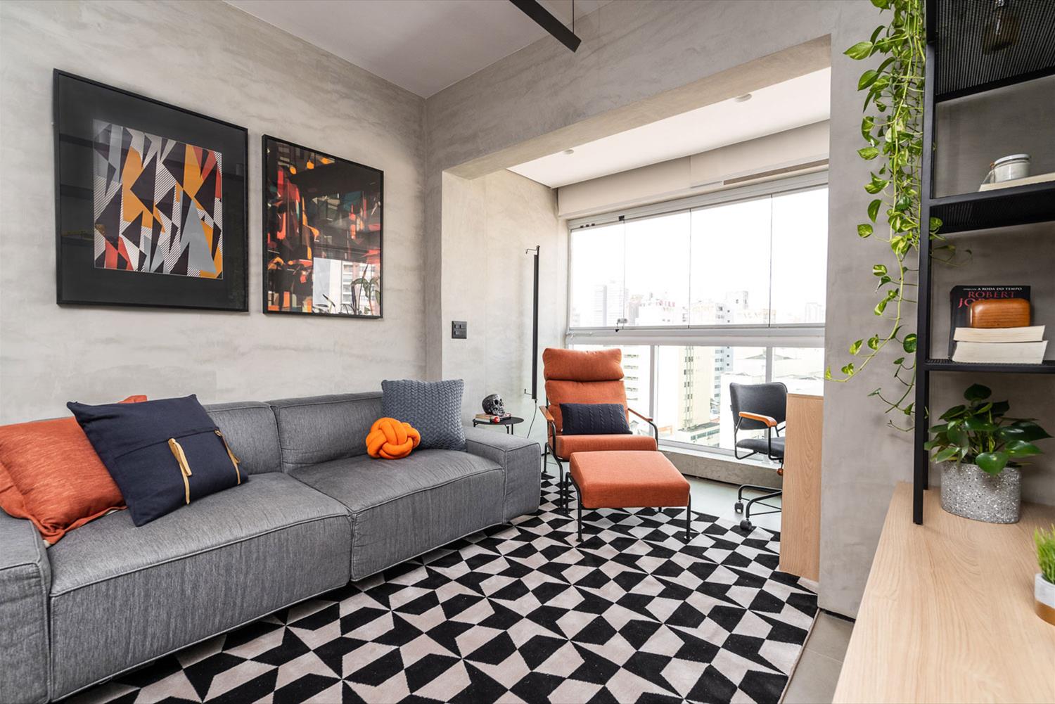 40 平米工业风公寓，展现简约男性魅力-1