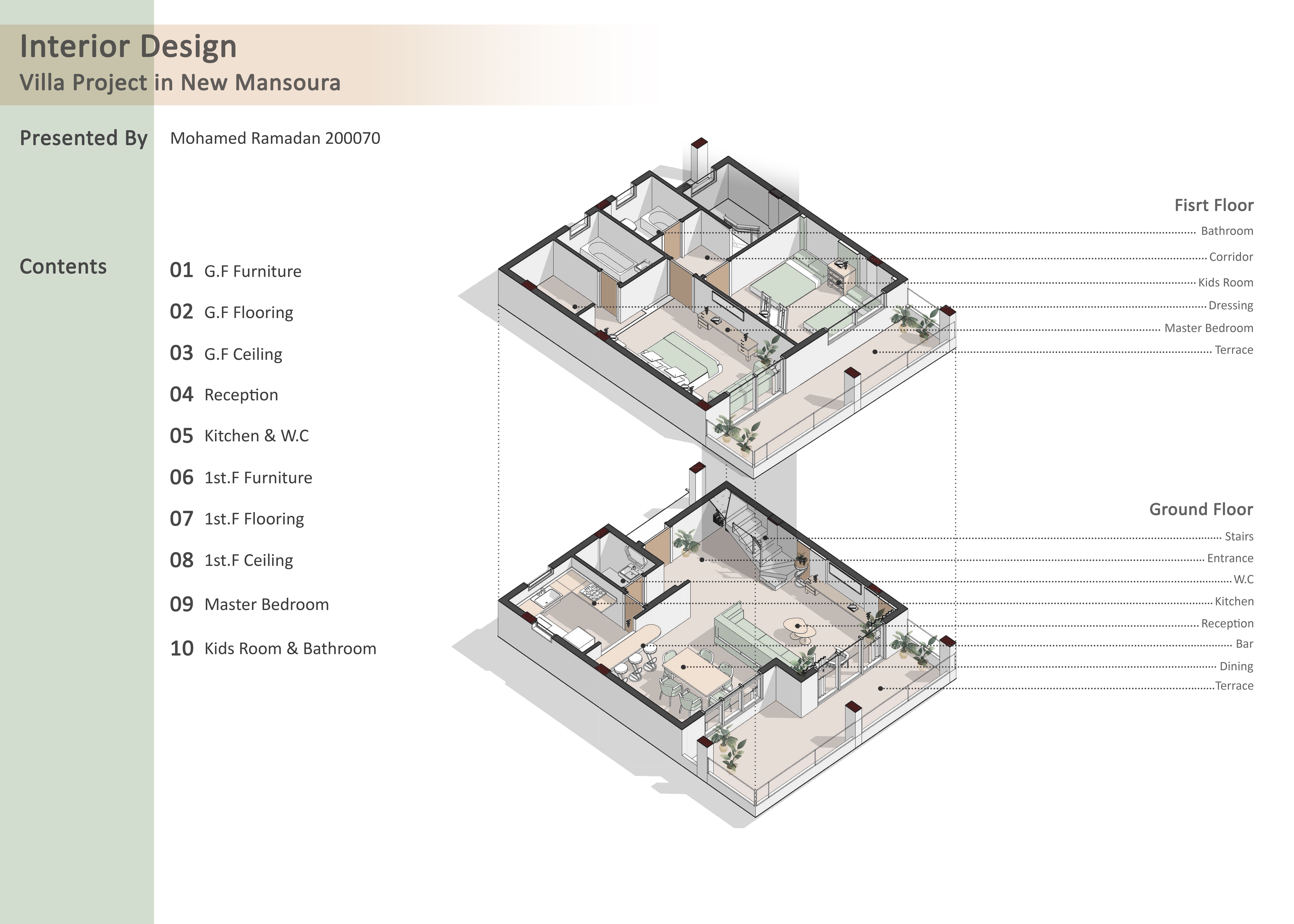 Interior design project | villa in New Mansoura-3