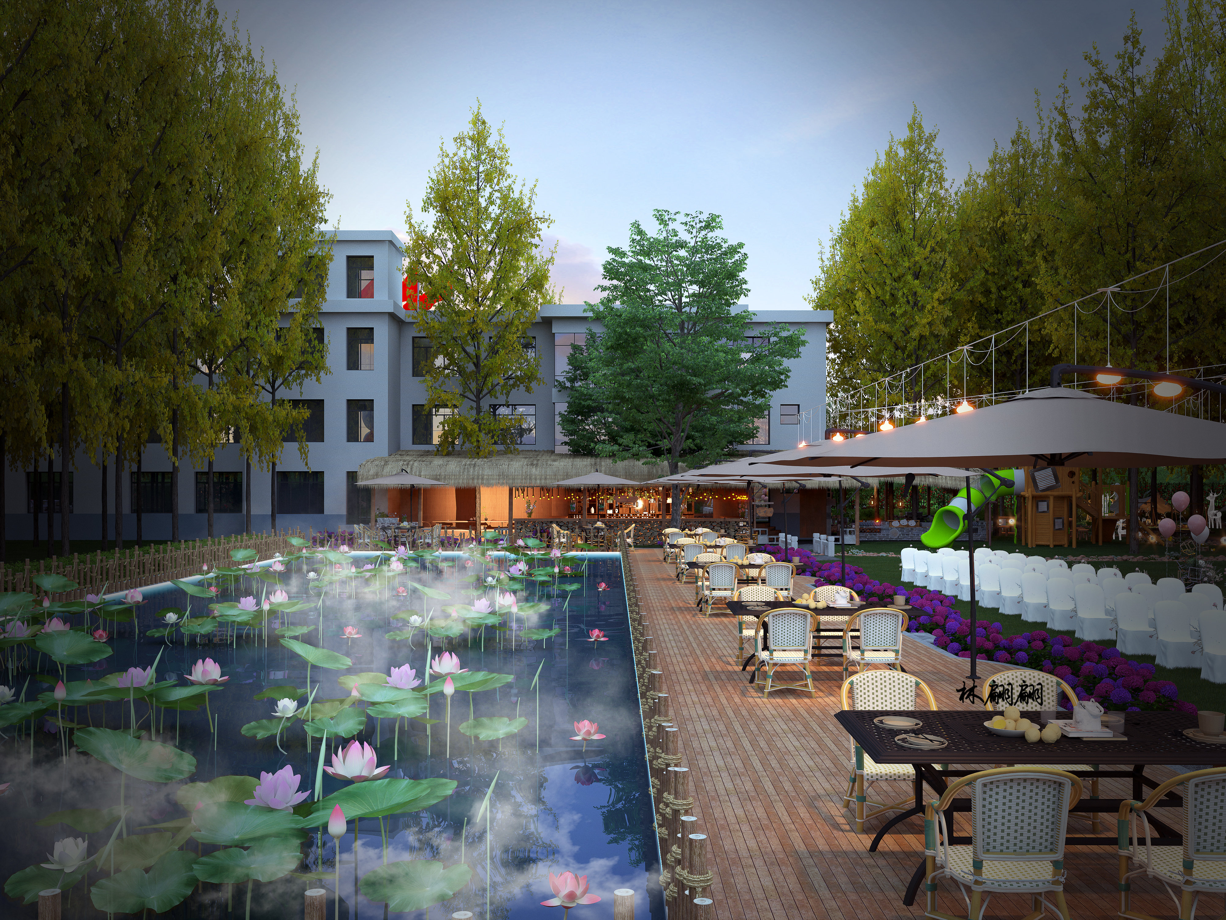 室外效果图|露营风森林美学-9