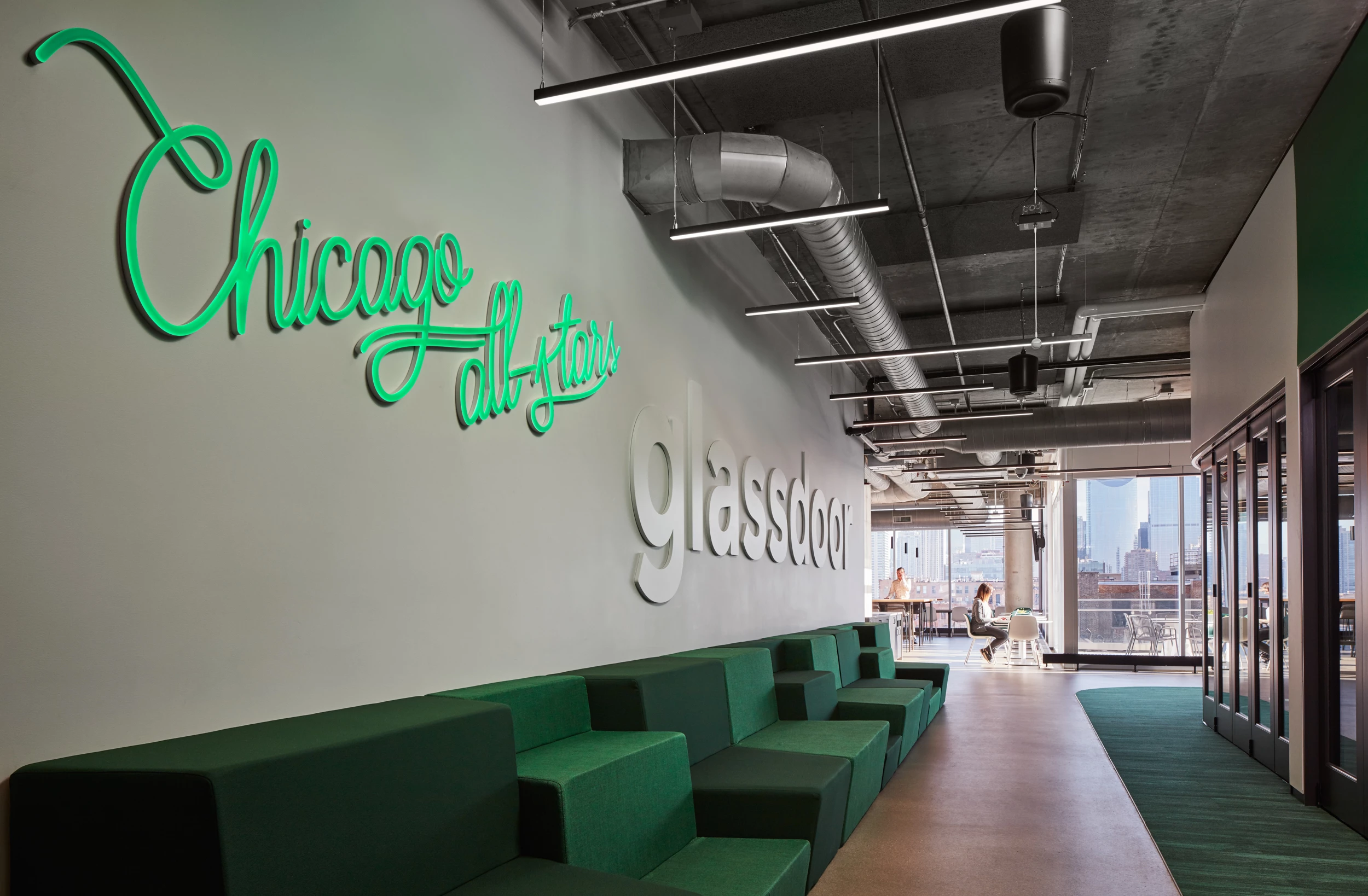 芝加哥 Glassdoor 办公室——现代都市中的活力空间-14