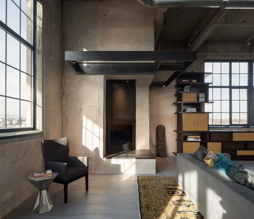 旧面粉厂改造的 loft,工业风与现代生活的完美融合-5
