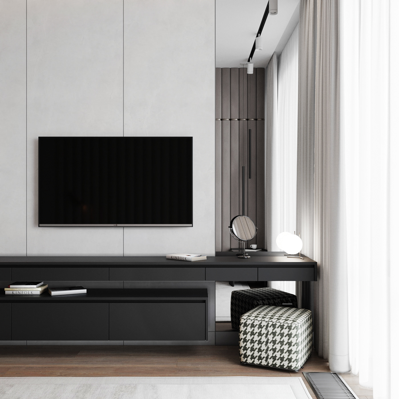 95㎡高级灰色系公寓设计 很舒适！-10