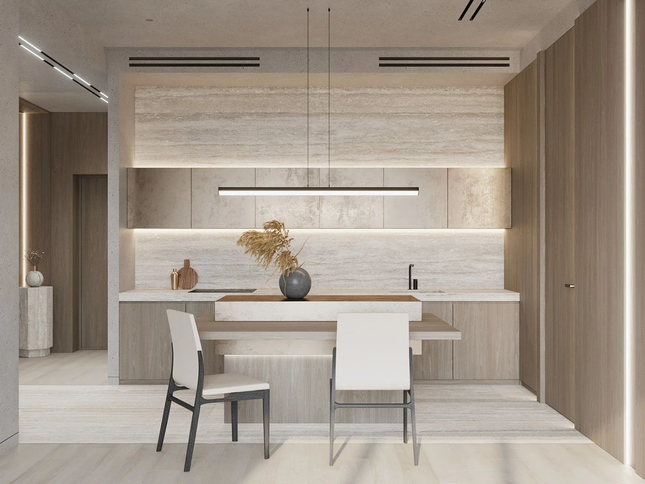 莫斯科简致素净的四口之家-6