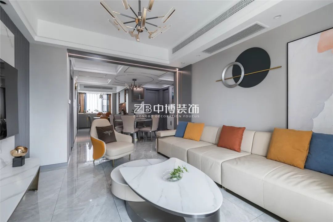 【中博案例】128方现代简约，合理利用色彩打造高级感-24
