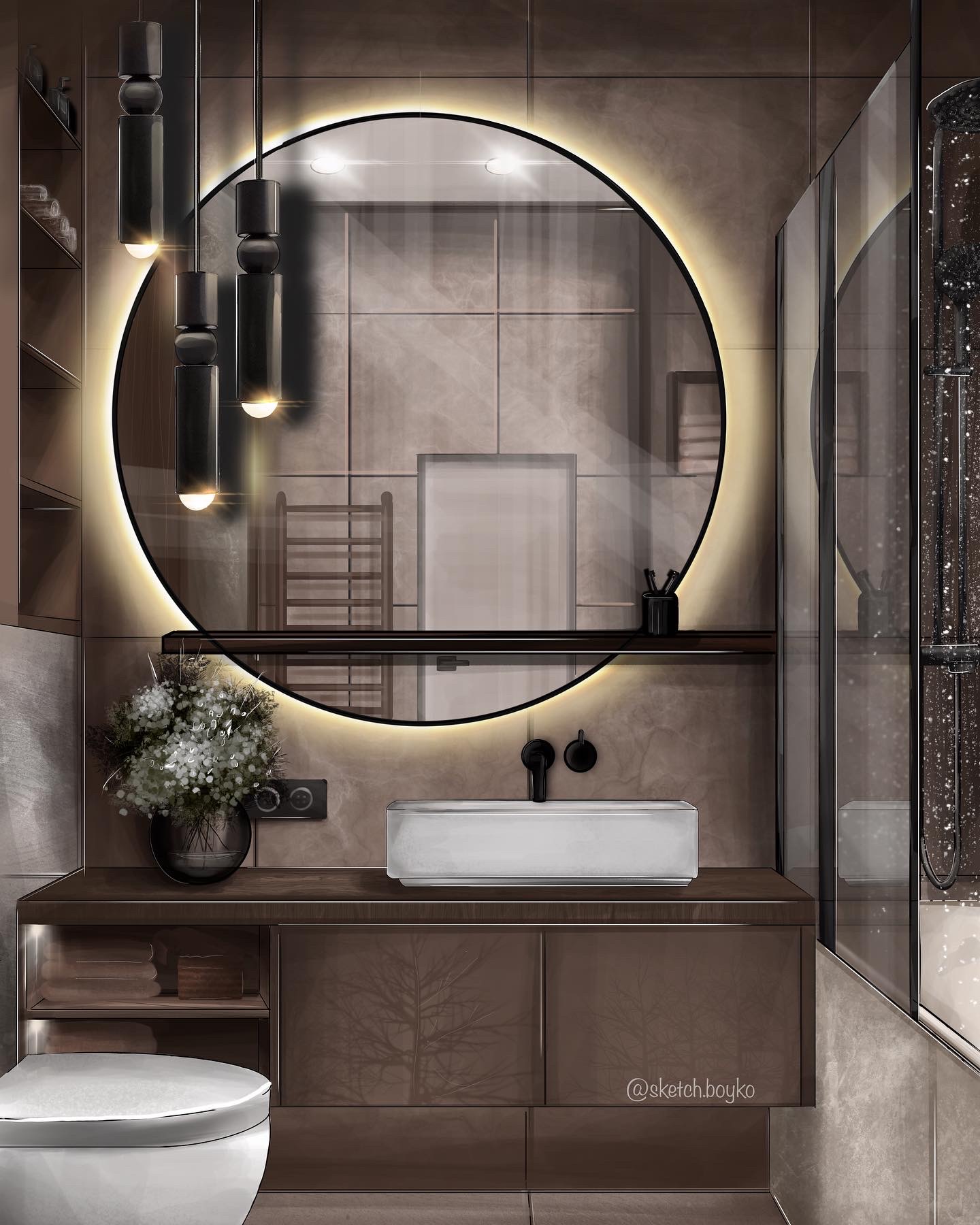 Interior sketch. Design project.Archisketch-0