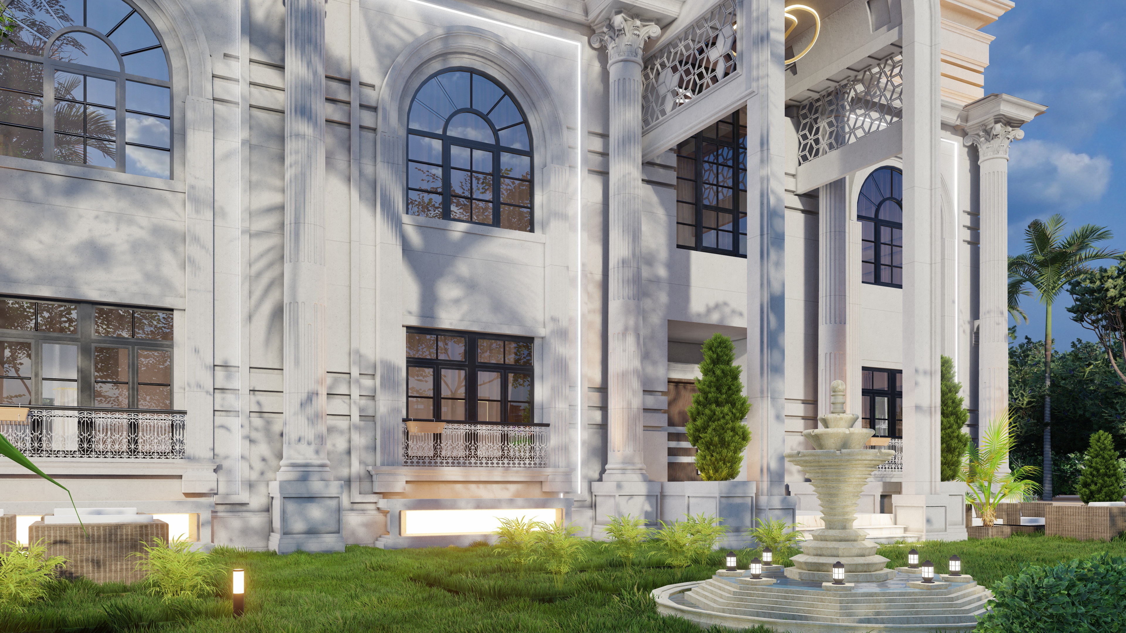 Classic villa design in Kuwait-3