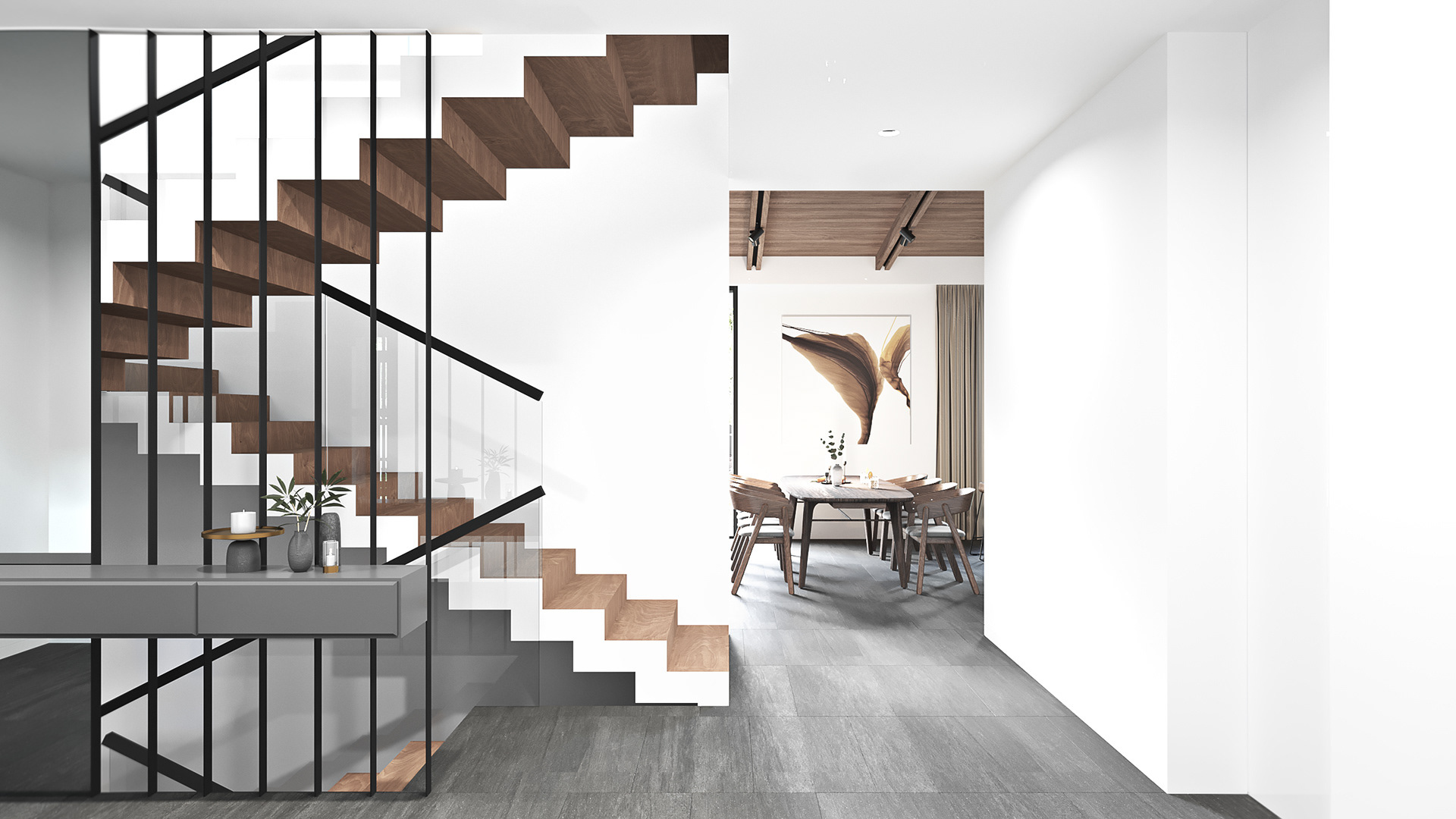 纯白空间 客餐厅设计-9