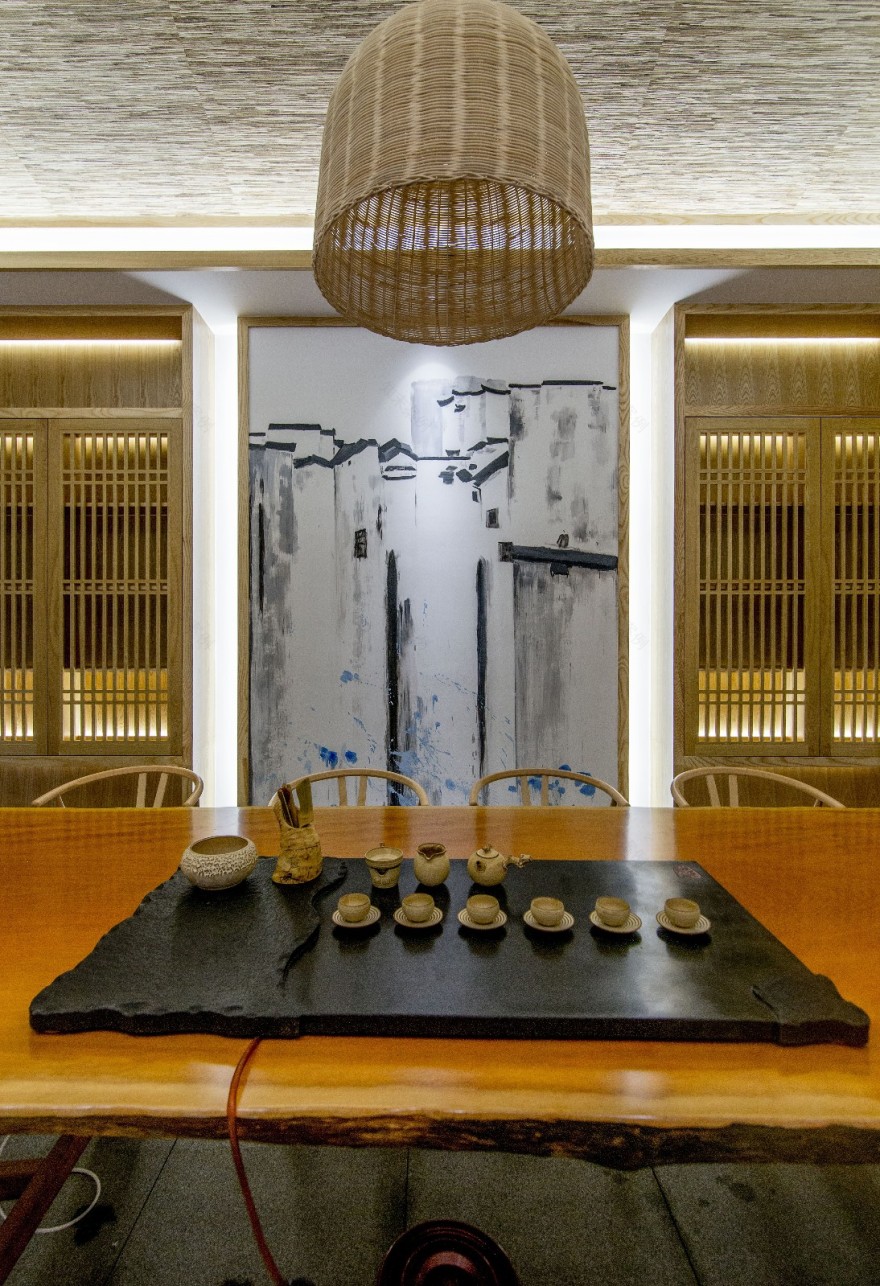 水墨江南韵 · 金墨斗装饰茶室设计-11