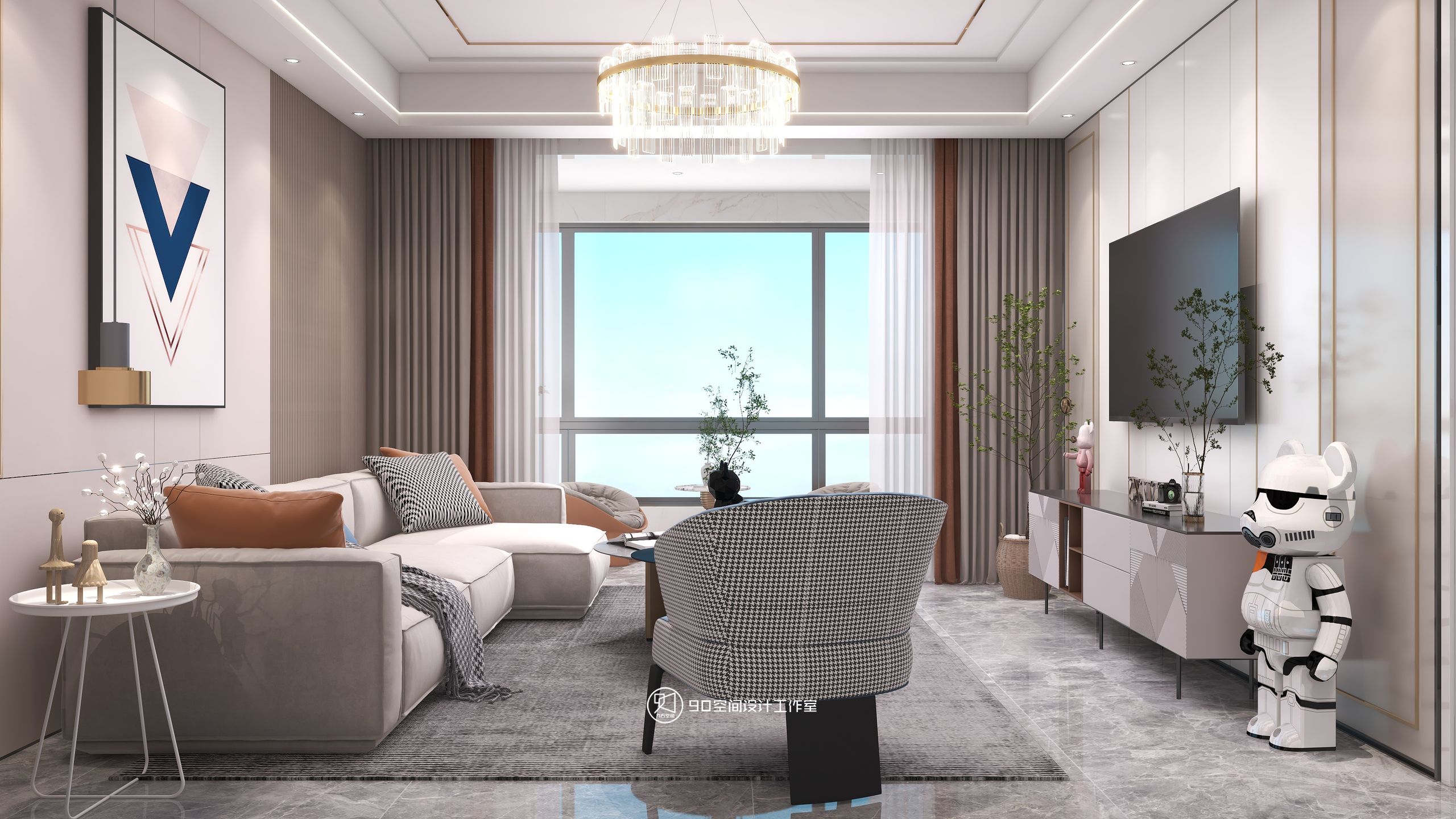 135㎡现代简约开放式餐厨设计-6