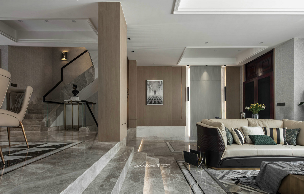 舟山 420㎡别墅 | 轻奢主义的初心落地-12