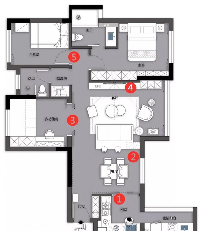 欢乐佳园装饰|| 游走于灰色调,酷中带暖-3