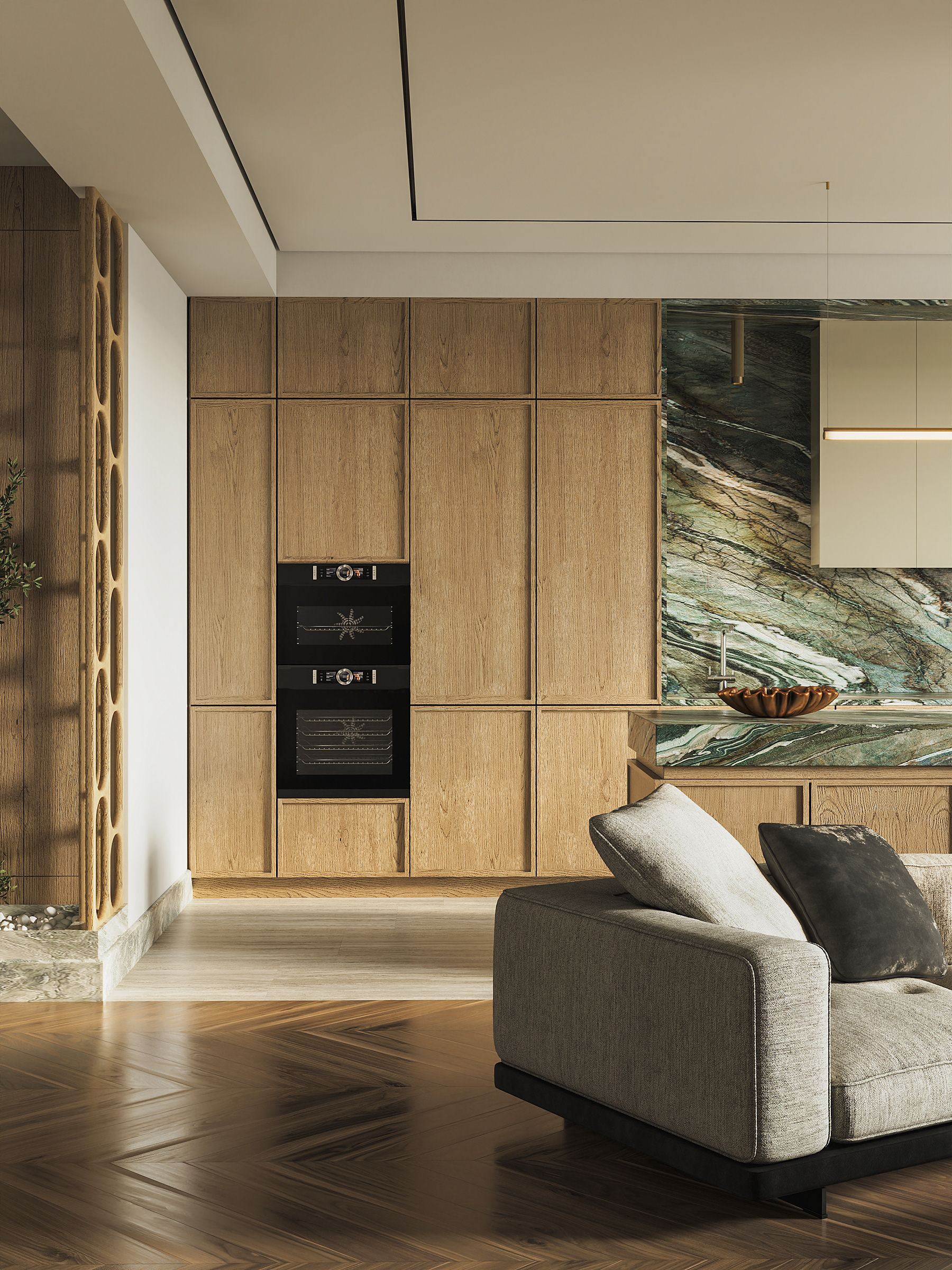 Living room and kitchen / Aura Interiors-2