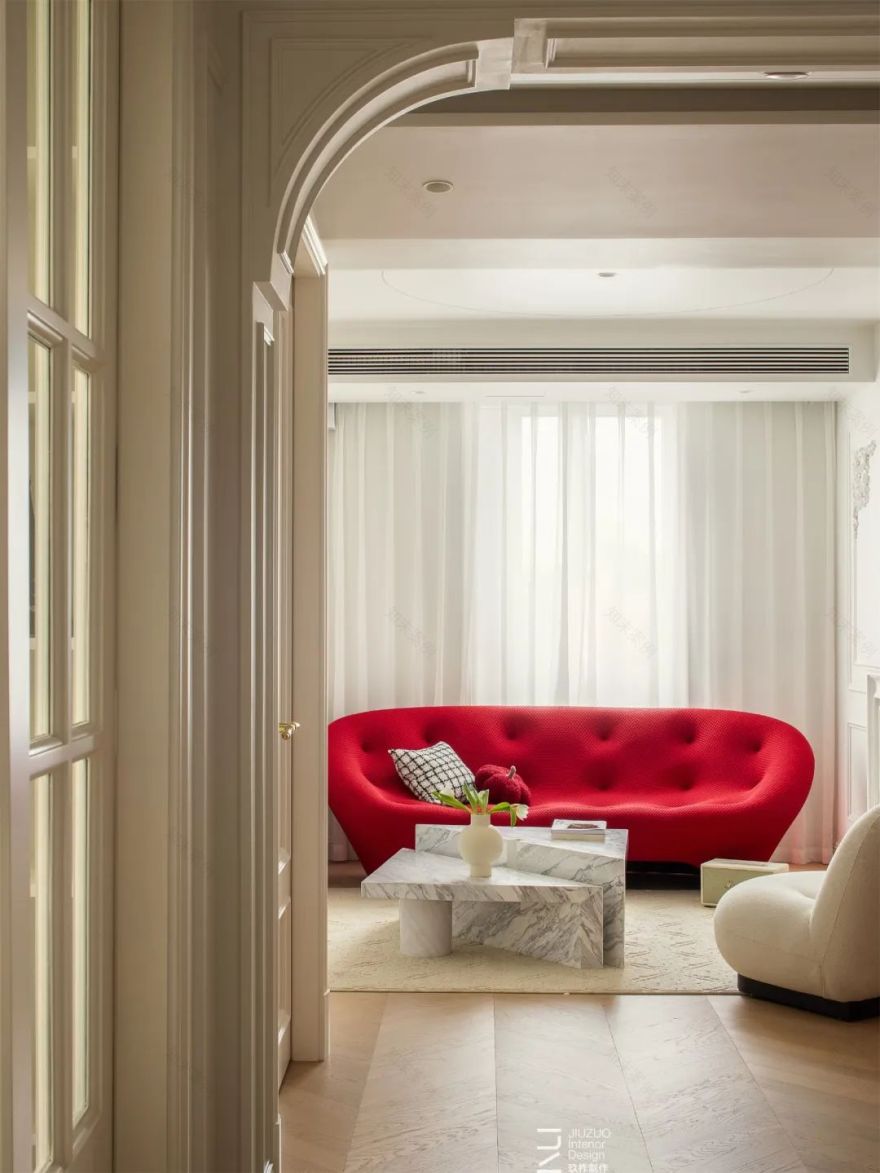 现代法式奶油风平层丨中国上海丨玖柞制作-31