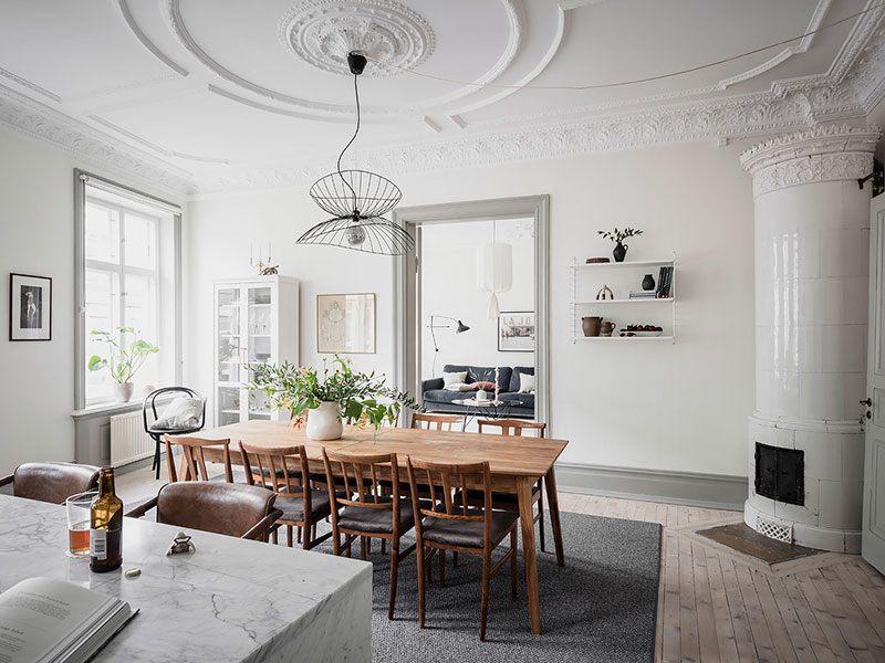 惊艳的斯堪的纳维亚公寓 | 经典与时尚的完美结合-11