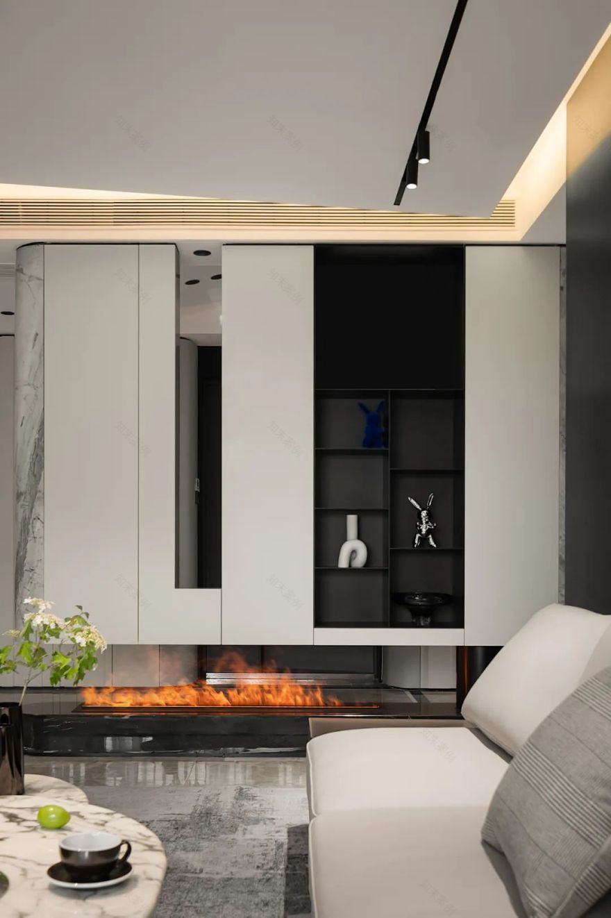 谁来了都说我家拉高了全小区颜值!180㎡大平层精装爆改,气质私宅就该这么装~-44