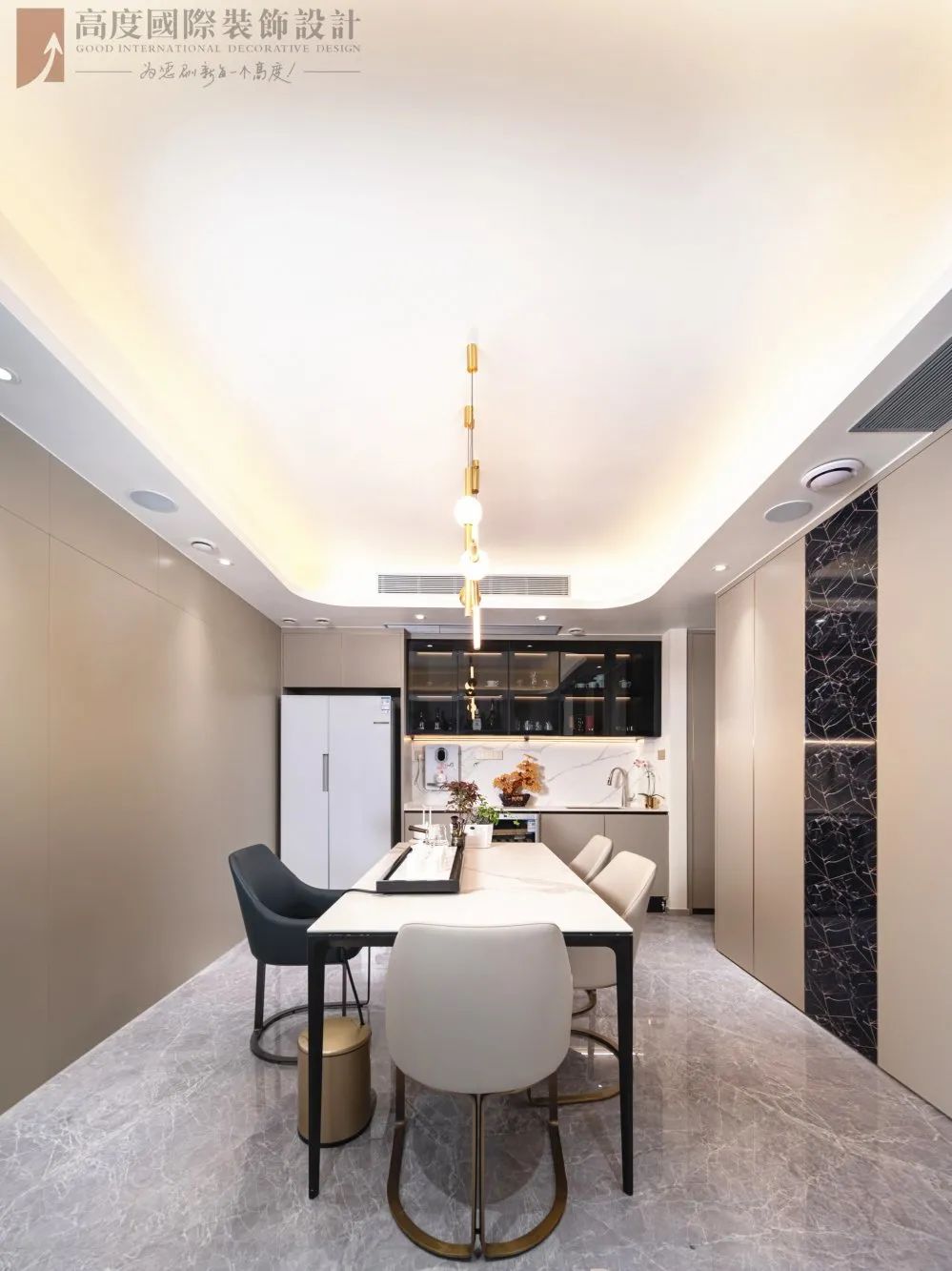 现代轻奢风格纯水岸别墅设计丨中国武汉丨高度国际装饰设计集团武汉公司-29