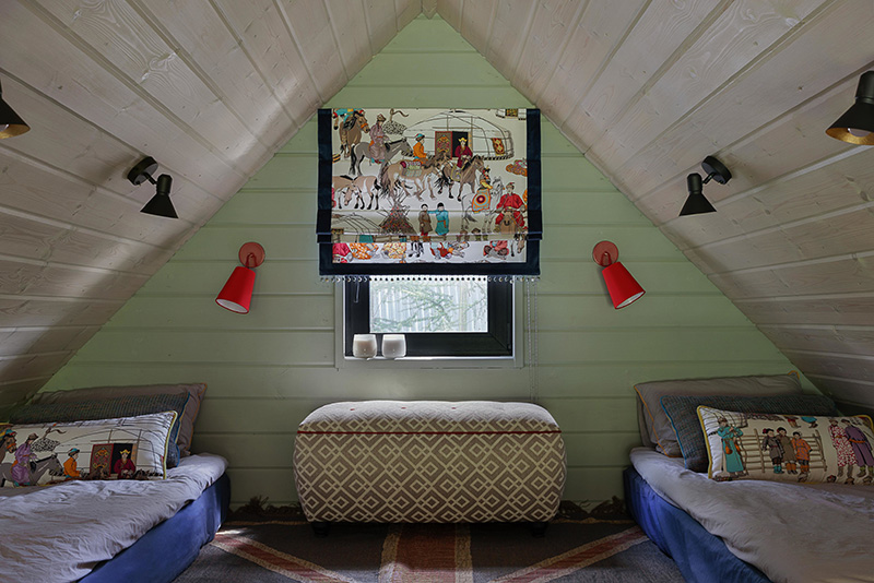 俄罗斯 Perm 木屋 | 英式乡村风格，绿色调，复古元素-13