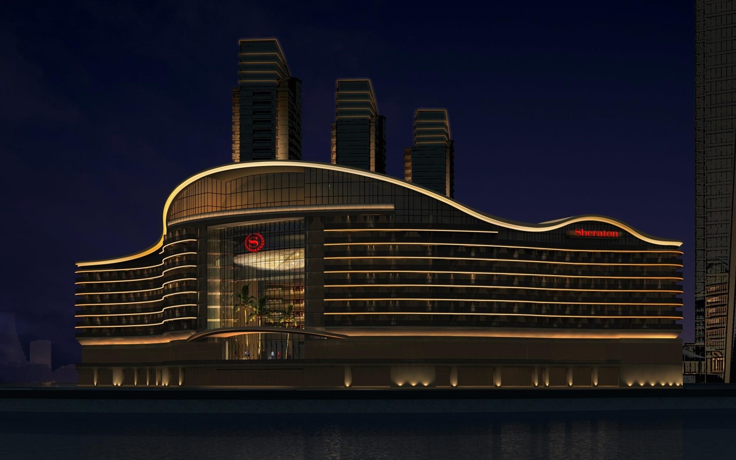 山东日照喜来登大酒店室内外灯光设计方案丨中国日照-6